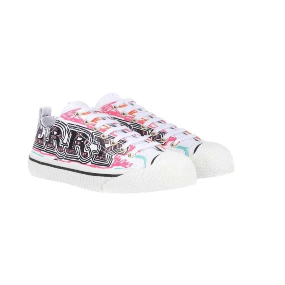 Burberry Graffiti Print Sneakers In Multi | ModeSens